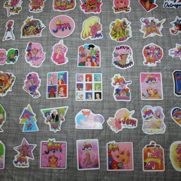 Lot of 50 Glossy Jem Truly Outrageous!  Stickers - Picture 4 of 5